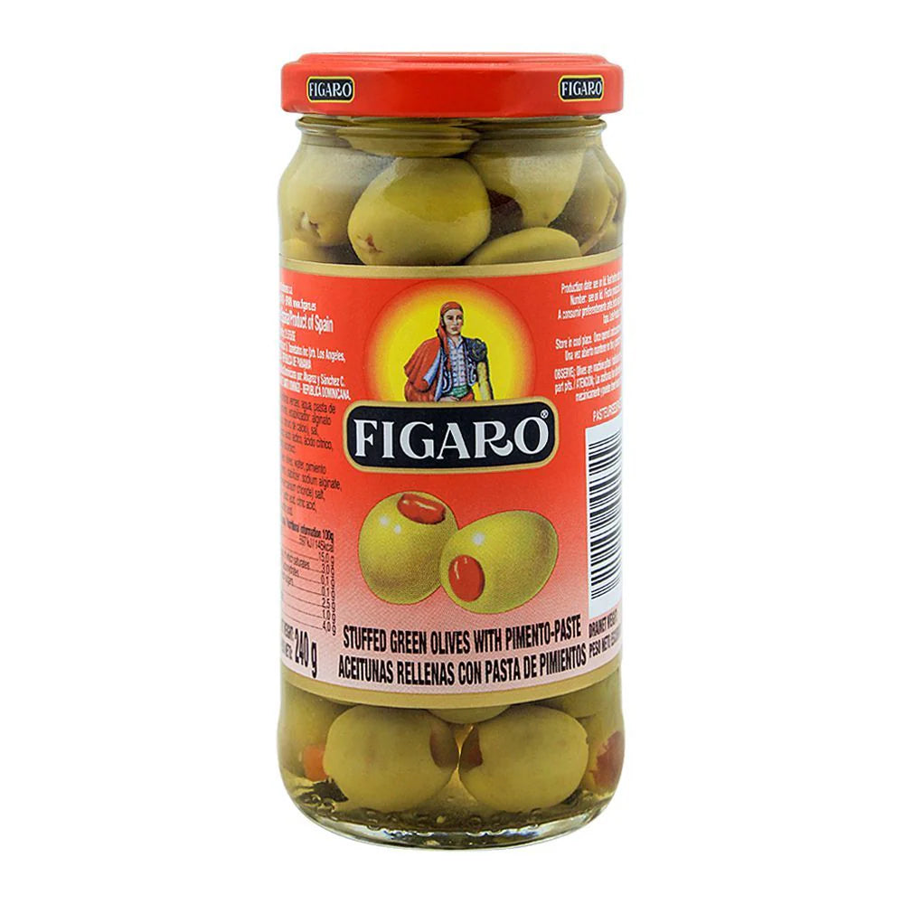 FIGARO SPANISH OLIVES STUFFED WITH PIMIENTO PASTE 200G