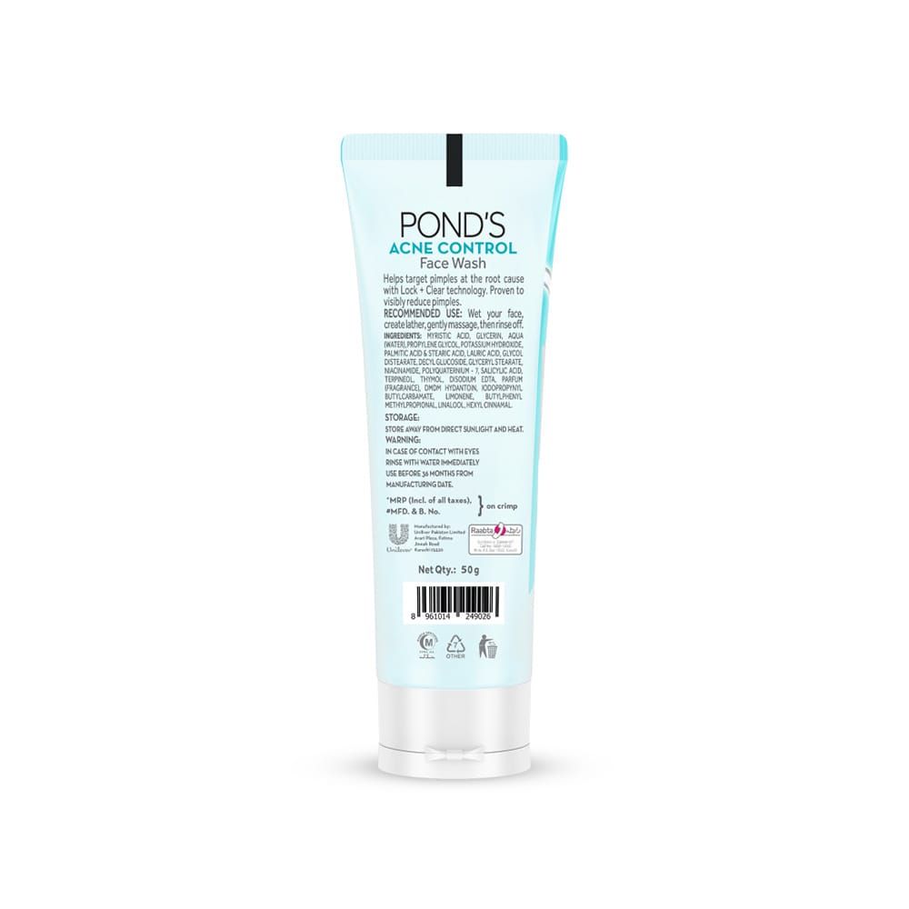Pond's Acne Control Targets Pimples Face Wash, 100g
