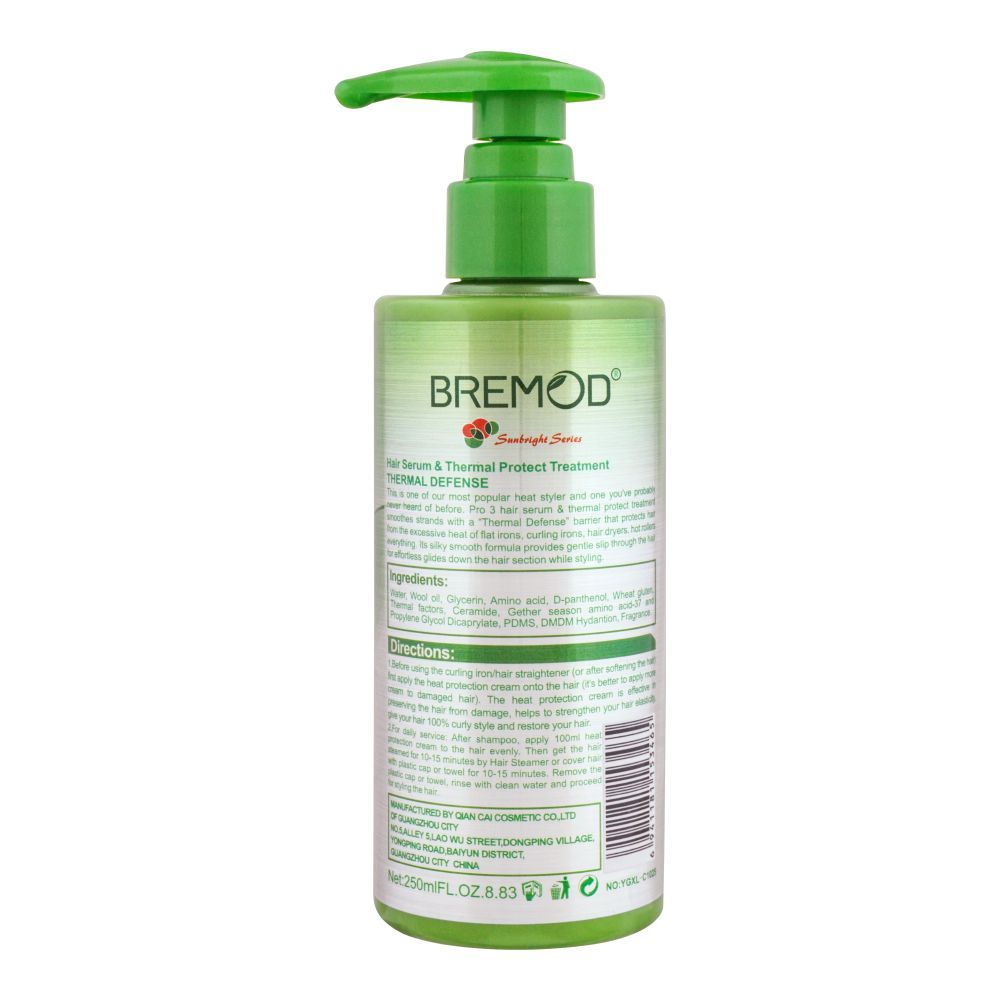 Bremod 3 Pro Three Hair Serum & Thermal Protect Treatment, Thermal Defense, 250ml