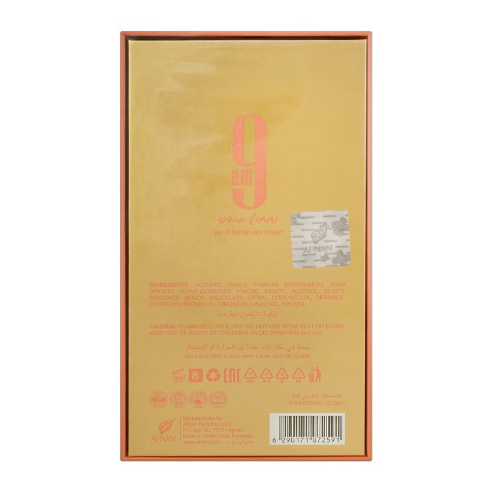 Afnan 9AM Pour Femme, Eau de Parfum