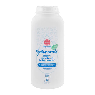 Johnson's Classic Cornstarch Baby Powder, Paraben & Phthalates Free, 200g, Thai