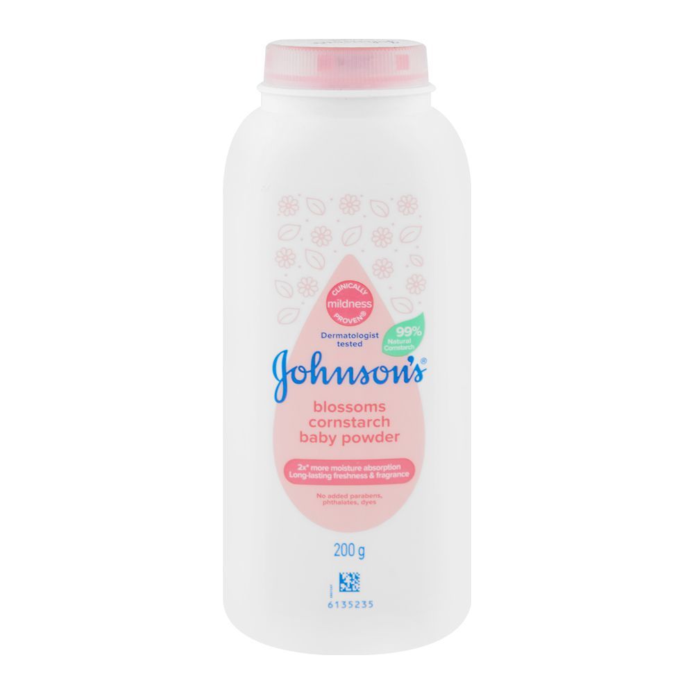 Johnson's Blossom Cornstarch Baby Powder, Paraben & Phthalates Free, 200g, Thai