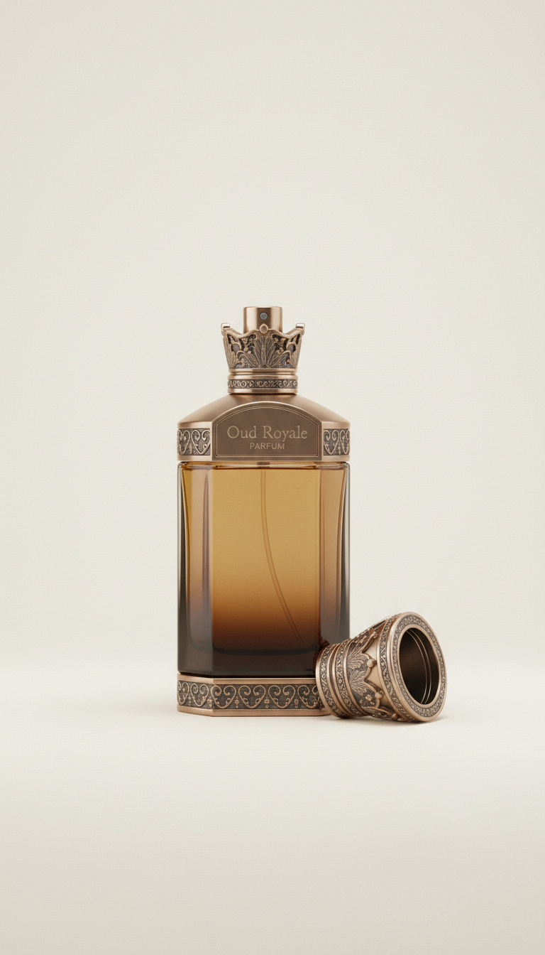 Oud royale parfum ornate glass