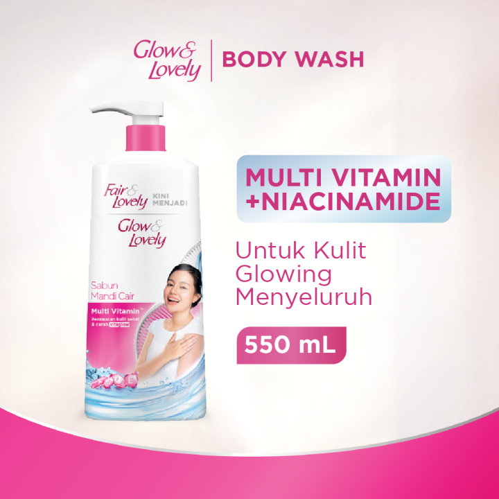 GLOW & LOVELY MULTI VITAMIN+NIACINAMIDE BODY WASH 550ML