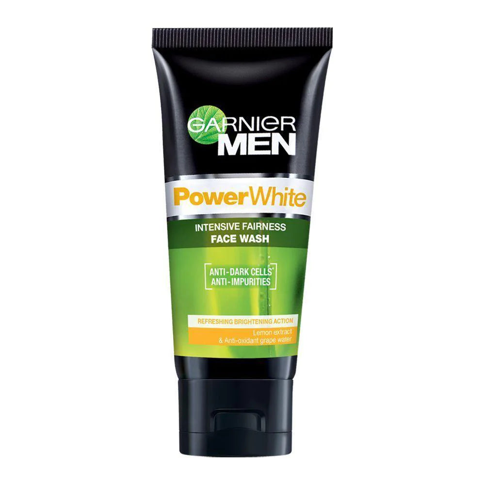 GARNIER MEN POWER WHITE FACEWASH 100ML