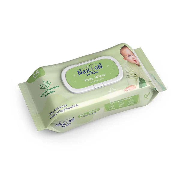 Nexton Baby Wipes Natural Aloe Vera 64 Sheets