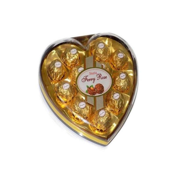 FERRY ROSE ANATA CHOCOLATE HEART 12PCS