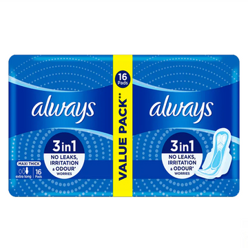 ALWAYS 3IN1 MAXI THICK 16 SANITARY PADS