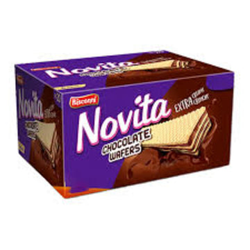 BISCONNI NOVITA DOUBLE CHOCOLATE WAFERS 1X16