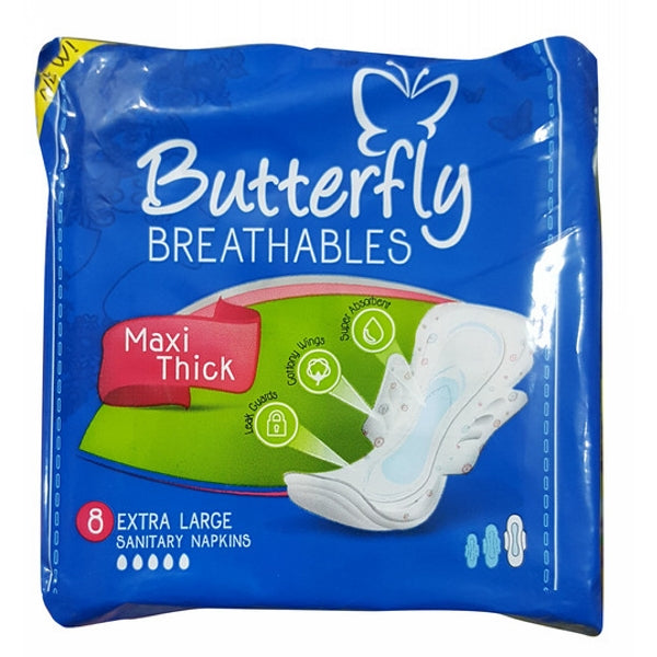 BUTTEFLY BREATHABLES MAXI THICK 8EXTRA LONG