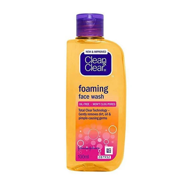 CLEAN& CLEAR FOAMING FACE WASH NEW 100ML