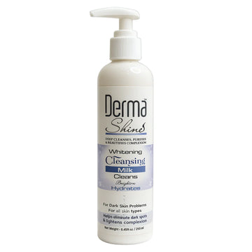DERMA SHINE WHITENING CLEANSING MILK CLEANS HYDRATES 250ML