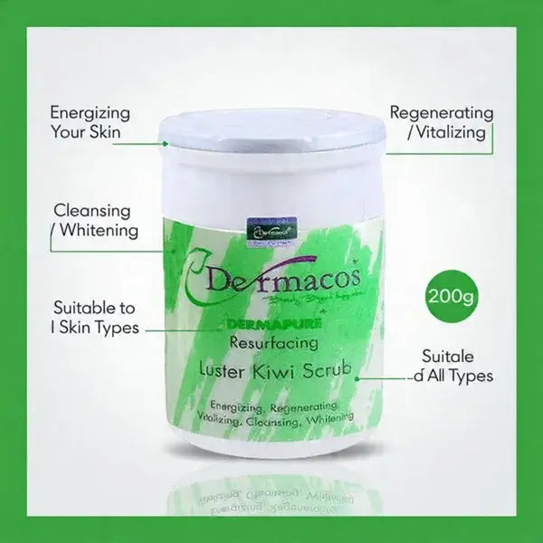 DERMACOS LUSTER KIWI SCRUB 200G