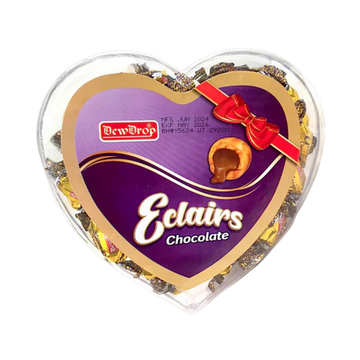 DEWDROP ECLAIRS CRYSTAL HEART MILKY 292GM