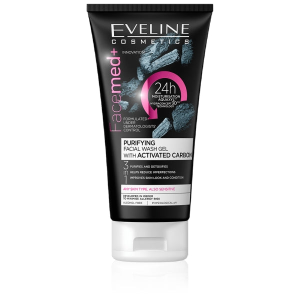 EVELINE PURIFING FACIAL WASH GEL WITH ACTIVTED CARBON