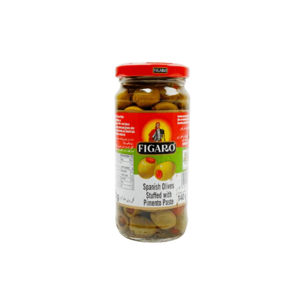 FIGARO SPANISH OLIVES STUFFED WITH PIMENTO PASTE 140G