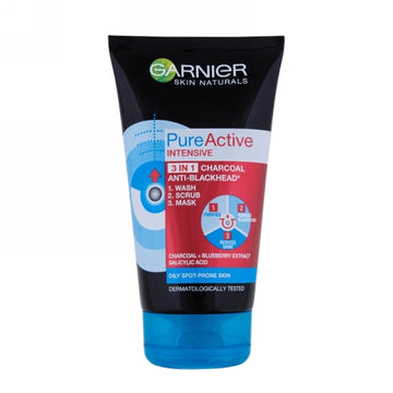 GARNIER MEN PURE ACTIVE INTENSIVE CHARCOAL FACE WASH 100ML