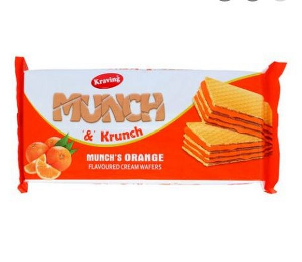 KRAVING MUNCH &amp; KRUNCH ORANGE WAFFERS 75G