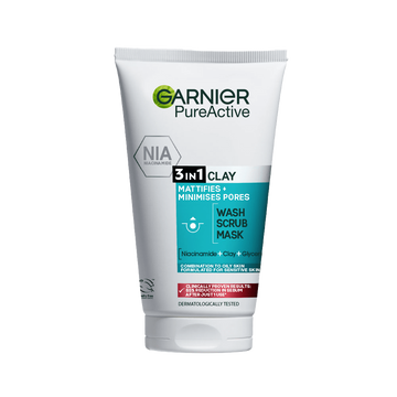 3 in1 Clay Wash, Scrub, Mask