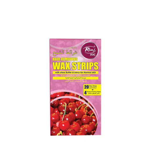 RIVAJ SHEA BUTTER & BERRY BODY WAX STRIPS 22PCS