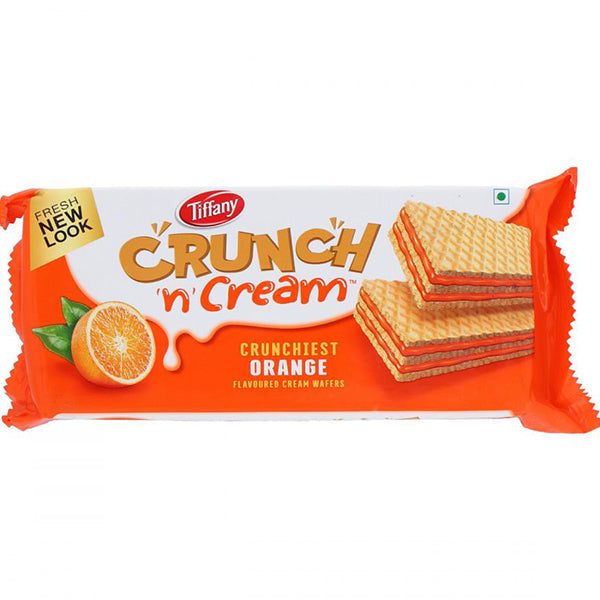 TIFFANY CRUNCH N CREAM CRUNCHIEST WAFERS ORANGE 75G