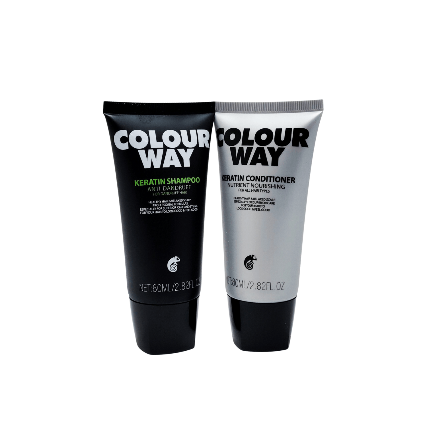 Colour Way Home Care Kit Colour Way Keratin Anti-dandruff Shampoo + Keratin Nutrient Nourishing Conditioner 80ml