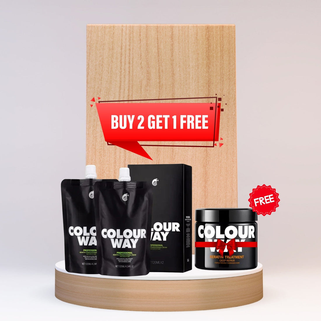 Colour Way keratin Buy 2 Keratin Straightening Cream For Damaged Hairs 280*2 ml (Free) Treatment Deep Repair For Extremely Damaged Hair 428gm