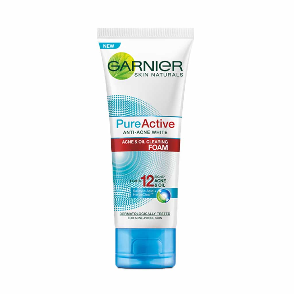 GARNIER PURE ACTIVE ACNE FOAM FACE WASH 100GM