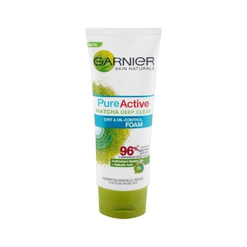GARNIER - PURE ACTIVE MATCHA DEEP CLEAN FACE WASH 100ML