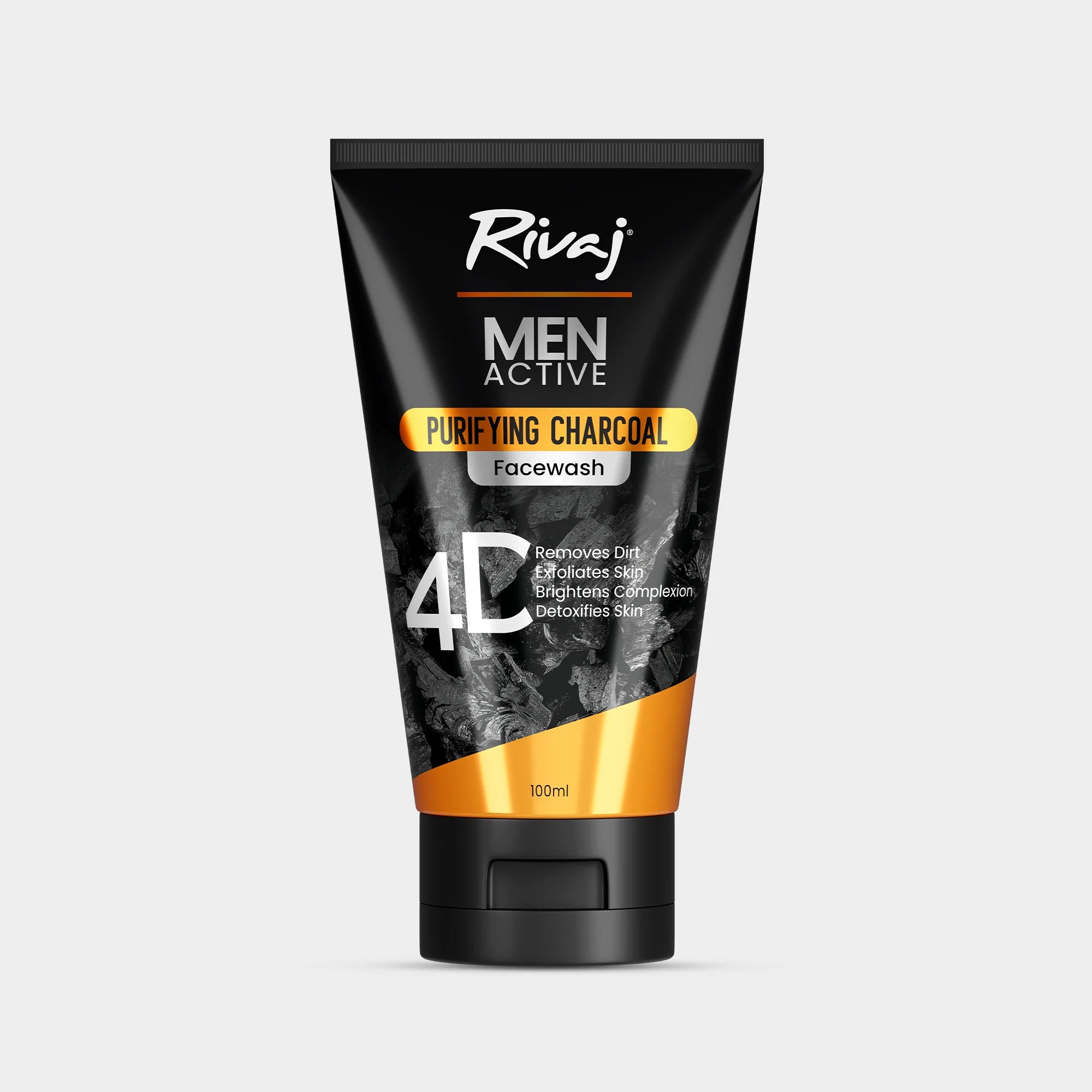 RIVAJ MEN ACTIVE PURIFYING CHARCOAL FACEWASH 100ML